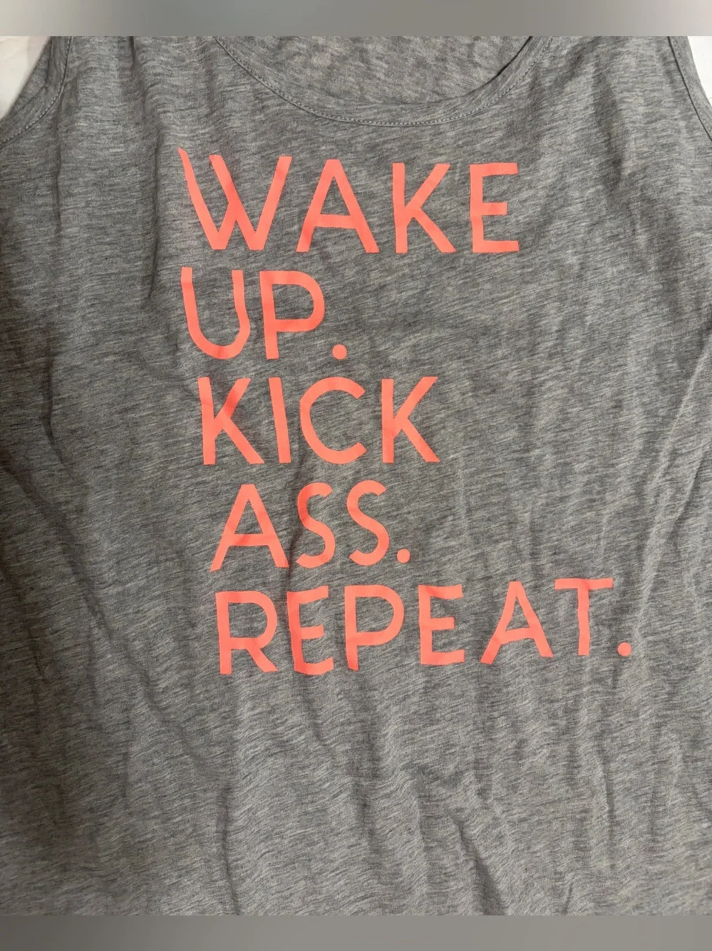 torrid Gray Tank Top with Coral Graphic Text - Picture 3 of 6